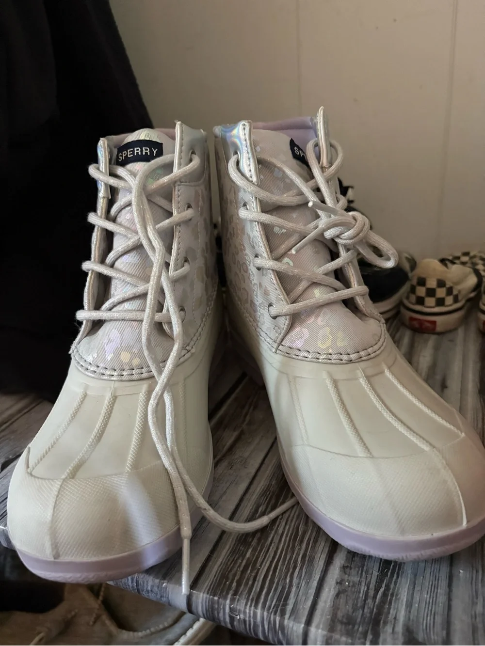 Sperry iridescent upper